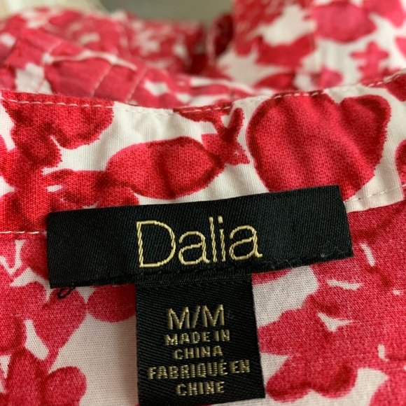 Dalia red and white long blouse sizeM - Picture 6 of 9